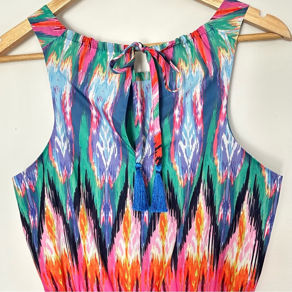 Athleta Martinique Ikat Colorful Midi Dress Size XXS 2XS/XS *K3 - Picture 14 of 15